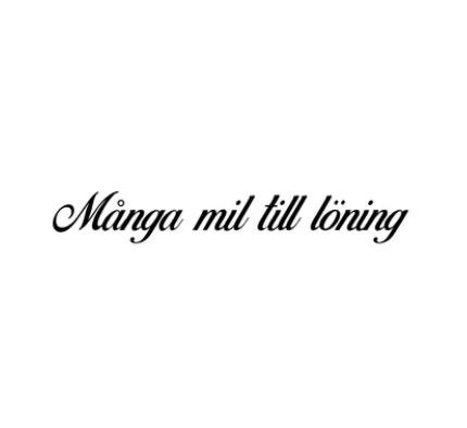 Många mil till löning - Dekal