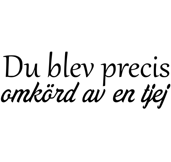 Omkörd av en tjej - Dekal